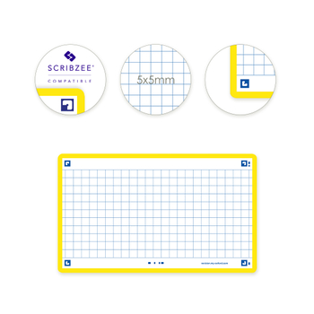 3020120152080 - Oxford flashcards 2.0 geruit 5 mm geel (75 x 125mm)