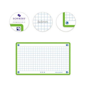 3020120152110 - Oxford flashcards 2.0 geruit 5 mm groen (75 x 125mm)