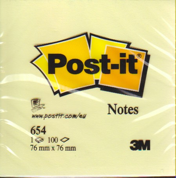 3134375014021 - Memomblok3M Post-It 654 76X76mm geel