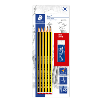 4007817119099 - Staedtler - 5 potloden + gum