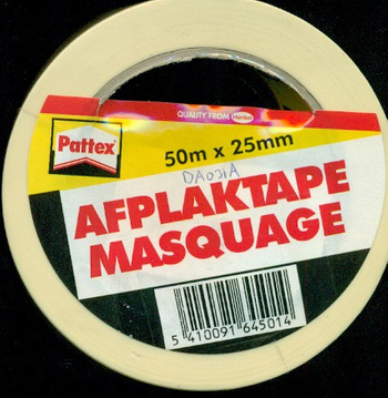 5410091645014 - Afplaktape pattex 50mx25mm creme