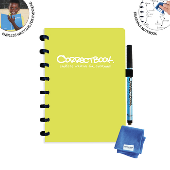 7110761435591 - Correctbook A5 Lime Green  Blanco