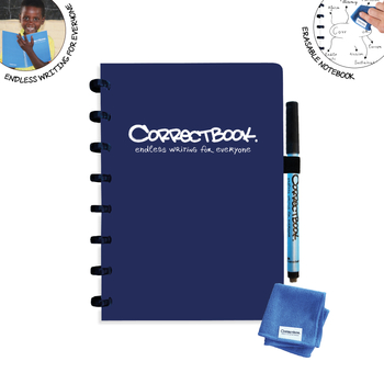 7110763245303 - Correctbook A5 Navy Blue  Blanco