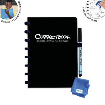 7110763323315 - Correctbook A5 Black Lined