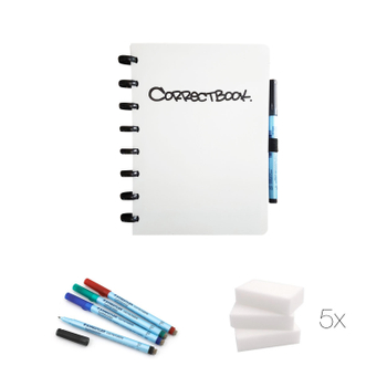 7110765411256 - Correctbook mix pack A5 blanco