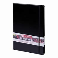 8712079383510 - Schetsboek zwart A4 140g 80vel met harde kaft en elastiek