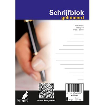 8712127049030 - Kangaro schrijfblok lijn A5