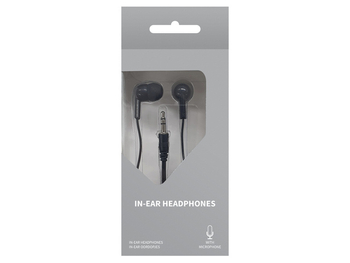 8712127054690 - Hoofdtelefoon in-ear zwart