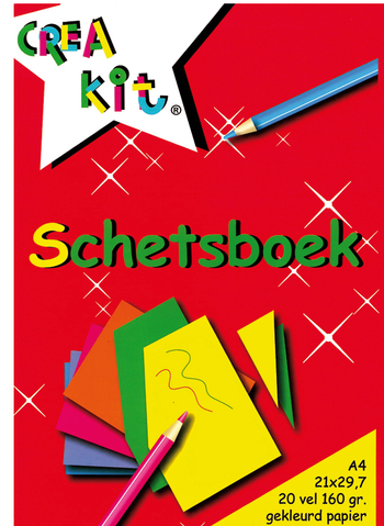 8713261742467 - Crea-kit schetsboek A4 gekleurd