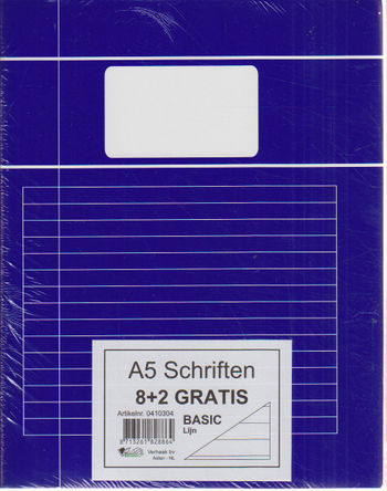 8713261828864 - Schriften A5 lijn basis (10 stuks)