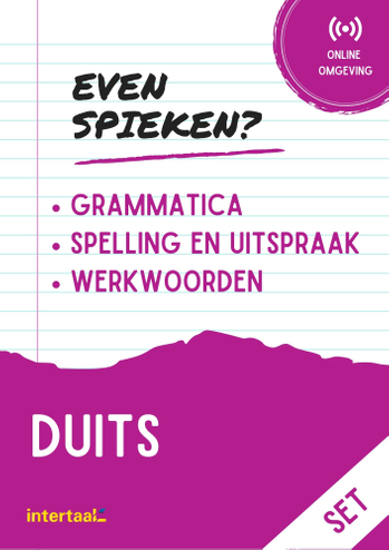 9789463923378 - Even Spieken - Duits grammatica, spelling, uitspraak, werkwoorden en woordenschat (set)