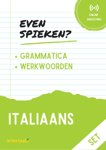 9789463923699 - Even Spieken - Italiaans grammatica en werkwoorden (set)