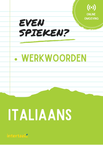 9789463923712 - Even Spieken - Italiaans werkwoorden