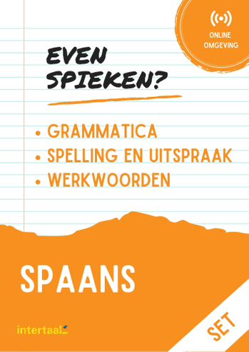 9789463923866 - Even Spieken - Spaans grammatica, spelling,uitspraak en werkwoorden (set)