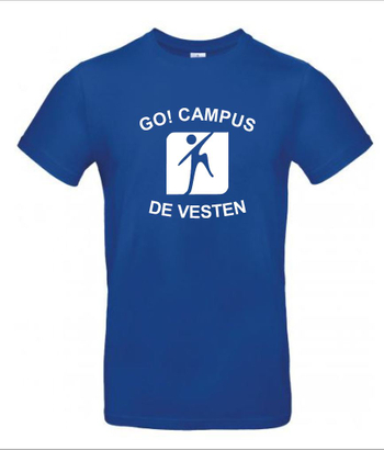 9990002095092 - Campus De Vesten LO T-shirt koningsblauw maat XS